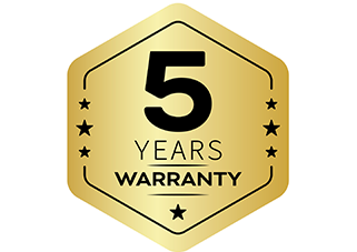 5 years warranty